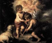 MURILLO, Bartolome Esteban Infant Christ Offering a Drink of Water to St John oil painting picture wholesale